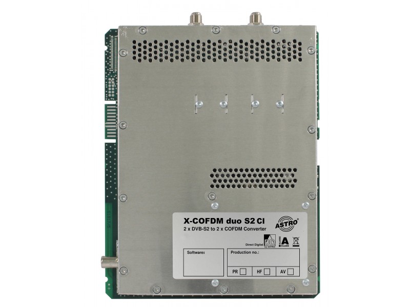 Product: X-COFDM duo S2 CI, Signal converter 2 x DVB-S2 to 2 x 1 COFDM